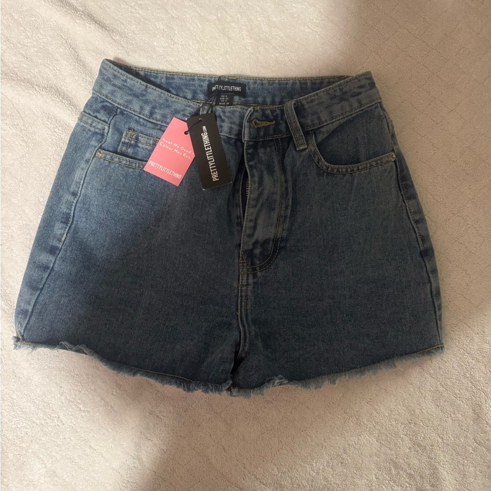 Denim Blue High-Waisted Women Shorts